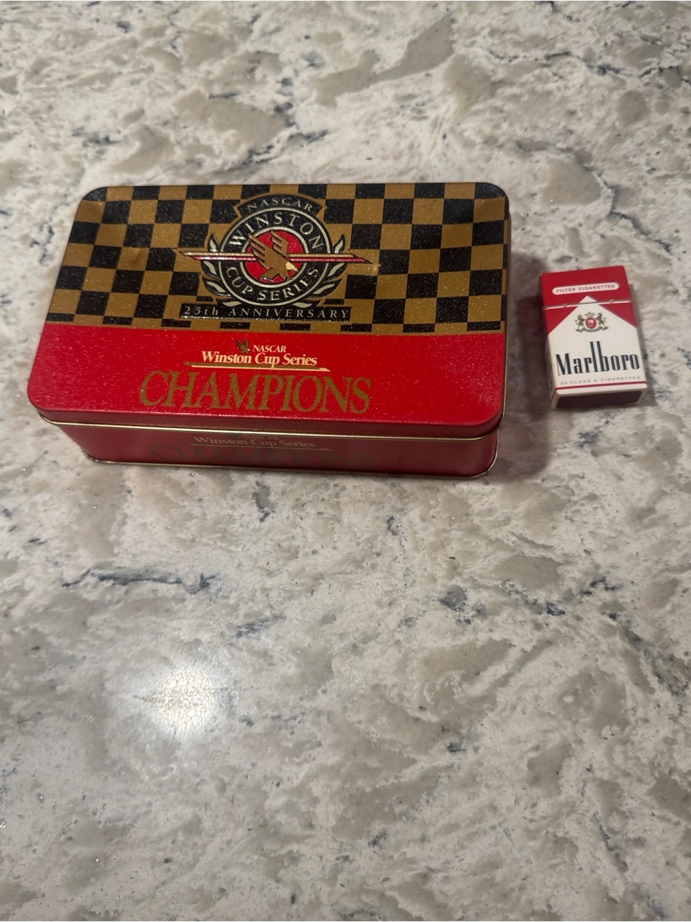 Champions Red & Black Collector Tin vintage matches